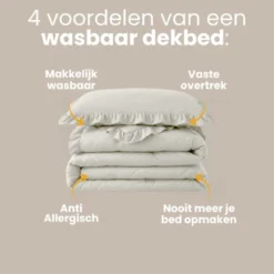 Lazy Dekbed Zonder Overtrek Ruffles - Off White