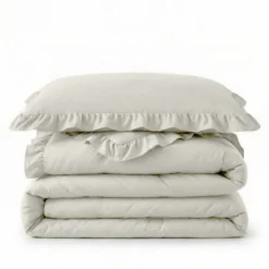 Lazy Dekbed Zonder Overtrek Ruffles - Off White