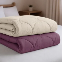 Lazy Dekbed Zonder Overtrek - Taupe/Rose