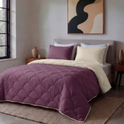Lazy Dekbed Zonder Overtrek - Taupe/Rose