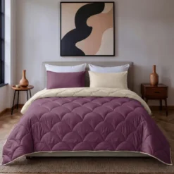 Lazy Dekbed Zonder Overtrek - Taupe/Rose