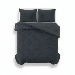 Lazy Dekbed Zonder Overtrek - Teddy Fur - Antraciet