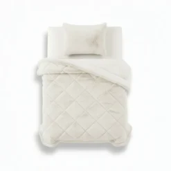 Lazy Dekbed Zonder Overtrek - Teddy Fur - Beige