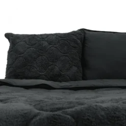 Lazy Dekbed Zonder Overtrek - Teddy - Zwart