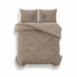 Lazy Dekbed Zonder Overtrek - Teddy Fur - Taupe