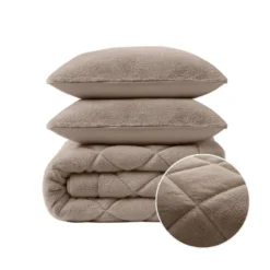 Lazy Dekbed Zonder Overtrek - Teddy Fur - Taupe