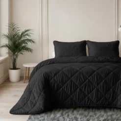 Lazy Dekbed Zonder Overtrek - Uni - Zwart