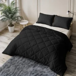 Lazy Dekbed Zonder Overtrek - Uni - Zwart