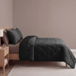 Lazy Dekbed Zonder Overtrek - Velvet - Zwart