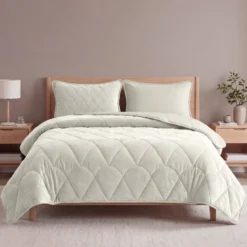 Lazy Dekbed Zonder Overtrek - Velvet - Beige/Off White