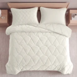 Lazy Dekbed Zonder Overtrek - Velvet - Beige/Off White