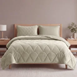 Lazy Dekbed Zonder Overtrek - Velvet - Taupe/Grijs
