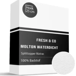 Molton Hoeslaken - Badstof Waterdicht - Splittopper