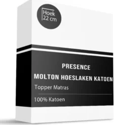 Molton Hoeslaken - 100% katoen - Topper