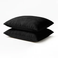 2-PACK Velvet Kussensloop - Zwart