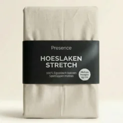 Splittopper Hoeslaken - Egyptisch Katoen Stretch - Crème