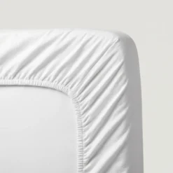 Splittopper Hoeslaken Katoen Flanel - Wit