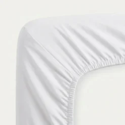 Splittopper Hoeslaken - Katoen Dubbel Jersey - Wit