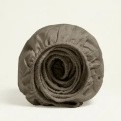 Splittopper Hoeslaken - Katoen Dubbel Jersey - Truffel