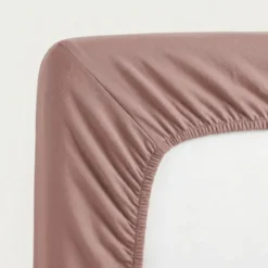 Splittopper Hoeslaken - Katoen Dubbel Jersey - Terra