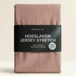 Splittopper Hoeslaken - Katoen Jersey Stretch - Terra