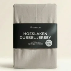 Splittopper Hoeslaken - Katoen Dubbel Jersey - Crème