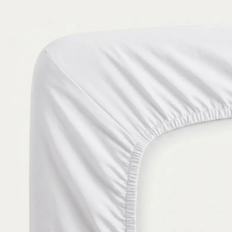 Splittopper Hoeslaken- Mako Jersey Katoen - Wit