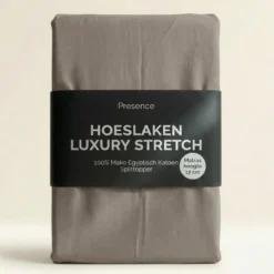Splittopper Hoeslaken- Mako Jersey Katoen - Taupe