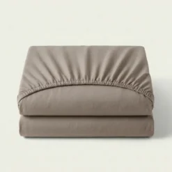 Splittopper Hoeslaken- Mako Jersey Katoen - Taupe