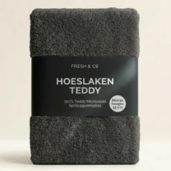 Splittopper Hoeslaken Teddy - Antraciet