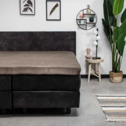 Topper Hoeslaken - Badstof - Taupe