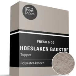 Topper Hoeslaken - Badstof - Taupe