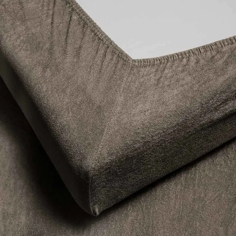 Topper Hoeslaken - Badstof - Taupe