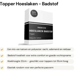 Topper Hoeslaken - Badstof - Wit