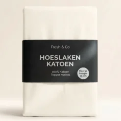 Topper Hoeslaken - Katoen - Crème