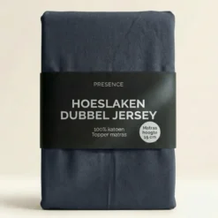 Topper Hoeslaken - Katoen Dubbel Jersey - Navy