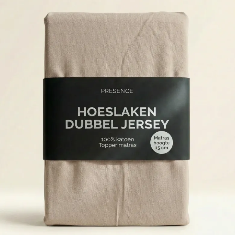 Topper Hoeslaken - Katoen Dubbel Jersey - Crème