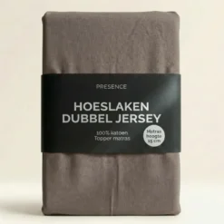 Topper Hoeslaken - Katoen Dubbel Jersey - Taupe