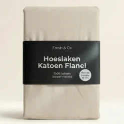 Topper Hoeslaken - Katoen Flanel - Crème