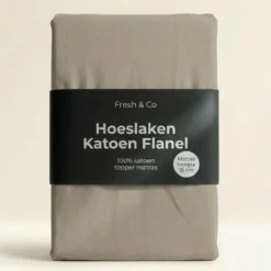 Topper Hoeslaken - Katoen Flanel - Truffel