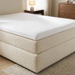 Topper Hoeslaken Katoen Flanel - Wit