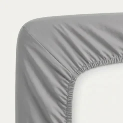 Topper Hoeslaken - Katoen Jersey Stretch - Lichtgrijs