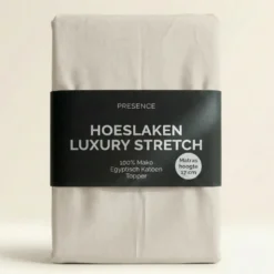Topper Hoeslaken - Mako Jersey Katoen - Crème
